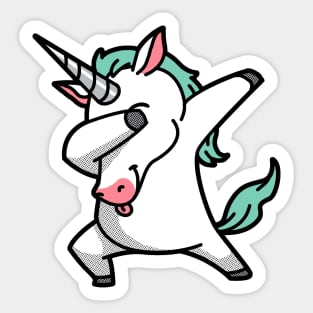 Dabbing Unicorn Sticker